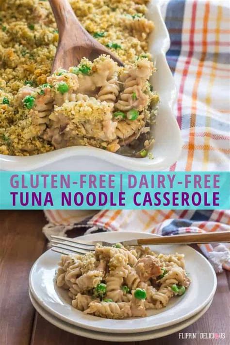 gluten free tuna noodle casserole with bread crumbs