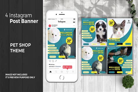 Pet Shop Instagram Post | Social Media Templates ~ Creative Market