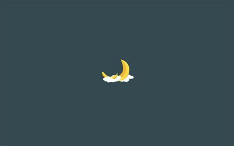 banana moon minimalist wallpaper dark2 | Minimalist desktop wallpaper ...