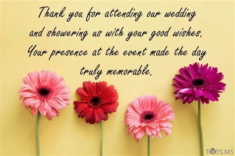 Thank You Messages For Wedding Attendance - vrogue.co