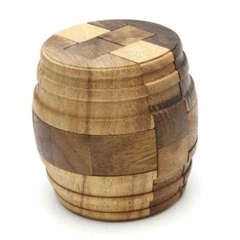 Wooden Toy : Wooden Barrel Puzzle The Organic Natural Puzzle