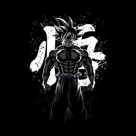 Goku Musculoso Wallpaper 4K, Dragon Ball Z, AMOLED, Minimalist