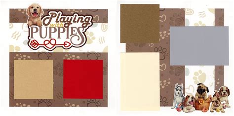 Playing With Puppies 0523 (Print & Cut) - Out On A Limb Scrapbooking