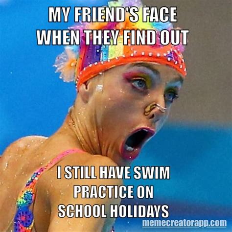 Swim practice | Swimming jokes, Swimming funny, Swimmer memes