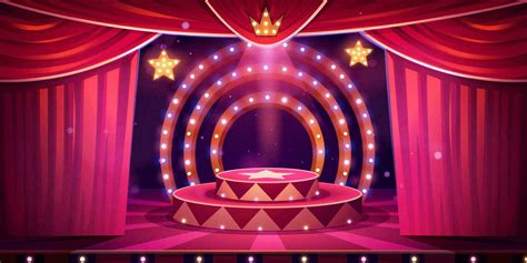 Circus cartoon stage with ring vector background 24243914 Vector Art at Vecteezy