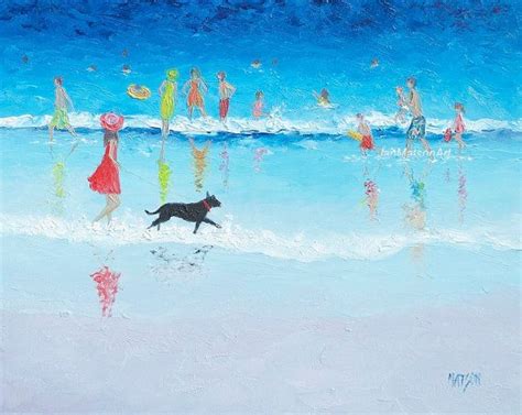 Beach decor Beach painting whimsical beach art seascape | Etsy | Beach painting, Beach artwork ...