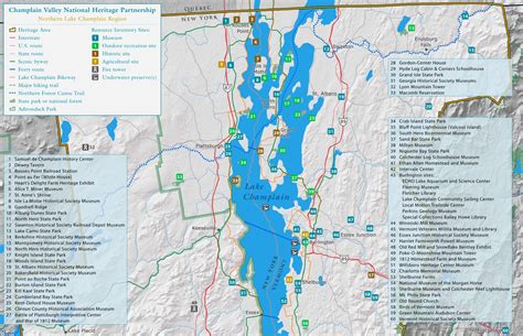 Lake Champlain tourist map - Ontheworldmap.com