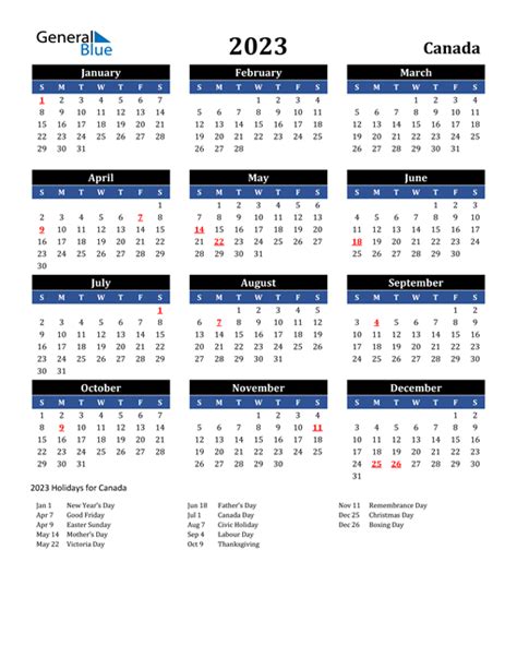 2023 canada holidays 2023 calendar - 2023 canada calendar with holidays | free printable yearly ...