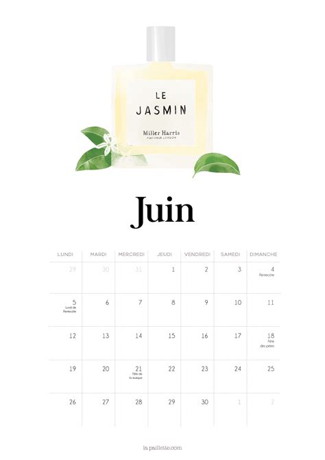 Calendrier Juin & fond d'écran organisé | Claire La Paillette - Blog Lifestyle d’une ...