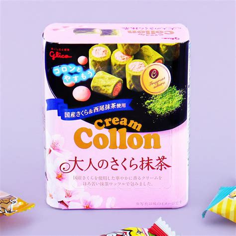 Glico Collon Biscuit Roll - Sakura & Matcha | Biscuit rolls, Japanese ...