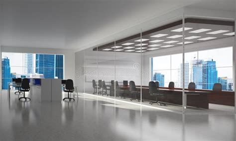 Modern office interior stock image. Image of monitor - 28957427