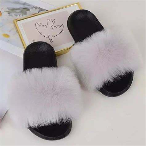 Faux Fur Slippers | Etsy