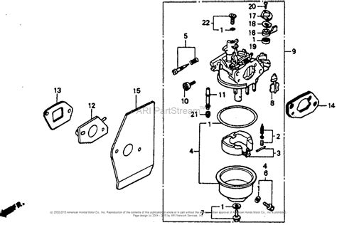 Honda HR216 SXA LAWN MOWER, JPN, VIN# MACR-1000001 Parts Diagram for CARBURETOR