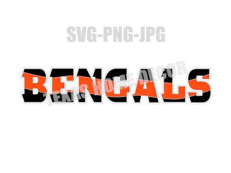 Cincinnati Bengals Stripes SVG PNG JPG Digital Files | Etsy