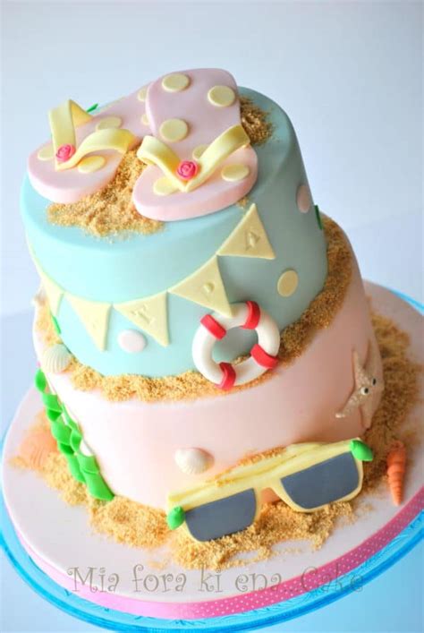 21 Sizzling Summer Birthday Cake Ideas - Pretty My Party