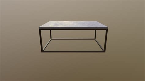 Modern Table with Steel and Carrara Marble - Download Free 3D model by ...