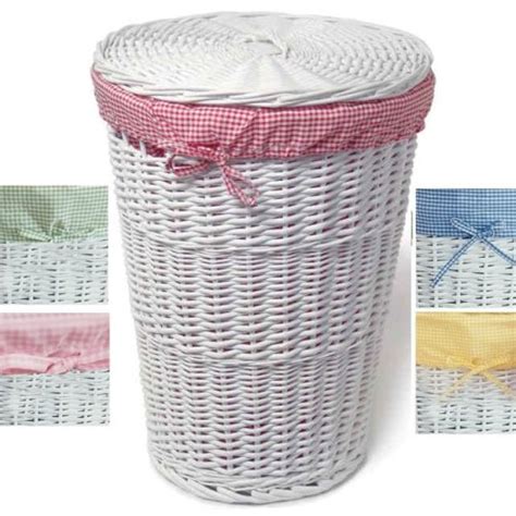 Amazon.com - Round Wicker Hamper Replacement Liner Sage Green Gingham - Laundry Hamper Liners