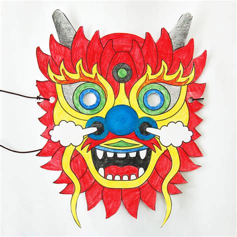 Chinese Dragon Mask | Kids' Crafts | Fun Craft Ideas | FirstPalette.com