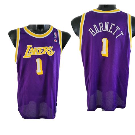 VINTAGE LOS ANGELES LAKERS NBA JERSEY #1 BARNETT... - Depop