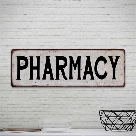 Pharmacy Sign, Vintage Looking Reproduction Decor, Pharmacist, Druggist ...