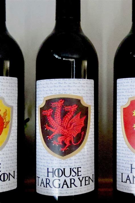 Game of Thrones Wine Labels Digital File Targaryen Wedding Centrepiece ...