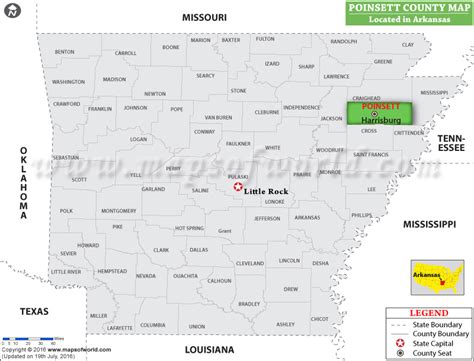 Poinsett County Map, Arkansas