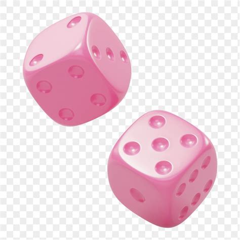 Png pink dice sticker, 3D | Premium PNG - rawpixel