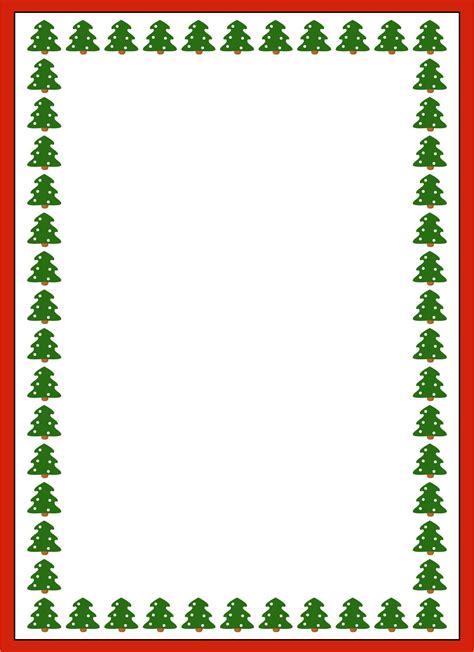 Printable Xmas Tree Border | Free christmas printables, Christmas printables, Christmas border