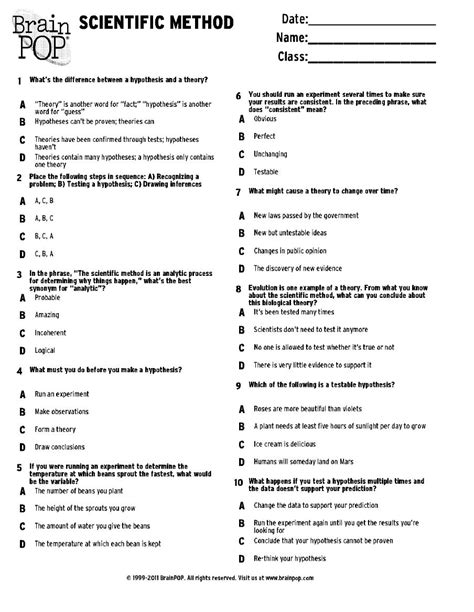 Brainpop Cells Worksheet Answer Key