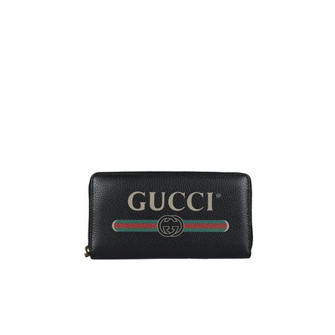 Men's luxury wallet - Gucci wallet in black leather with logo