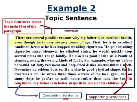 Topic Sentence Topic Sentences Definition Every paragraph should