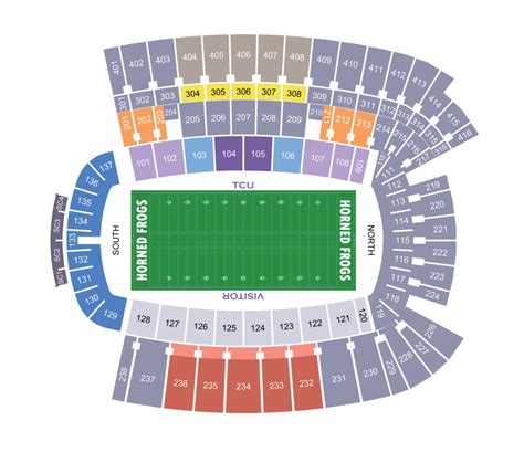 Amon G. Carter Stadium Seating Plan - Seating plans of Sport arenas ...