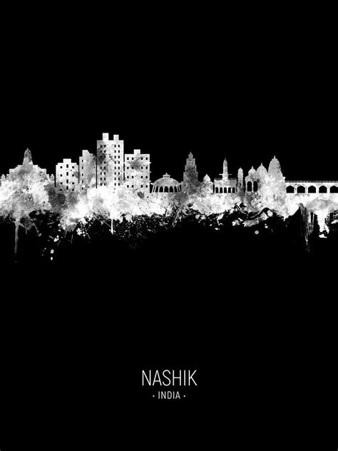 Nashik Skyline India #77 Digital Art by Michael Tompsett | Fine Art America