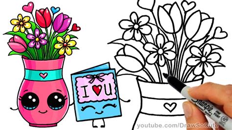 Bouquet Of Flowers Drawing Easy Step By Step - img-Badar