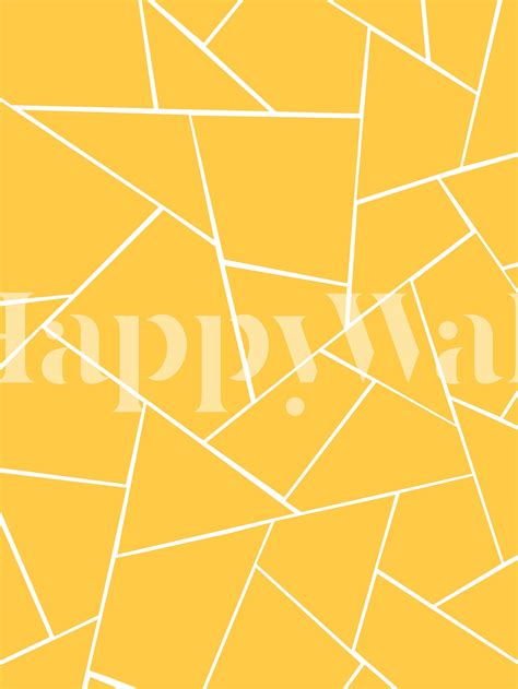 Buy Yellow White Geometric Glam 1 Wallpaper Online - Happywall