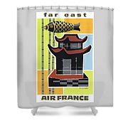 Far East Air France Vintage Airline Poster by French Artist Guy Georget Digital Art by Retro ...