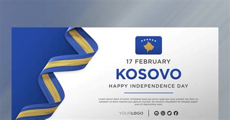 Kosovo National Independence Day Celebration Banner, National Anniversary