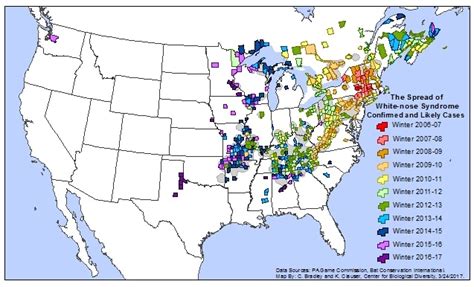 White-nose Syndrome and Bat Hibernation Areas