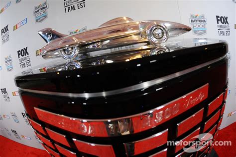 The Daytona 500 trophy at Daytona 500