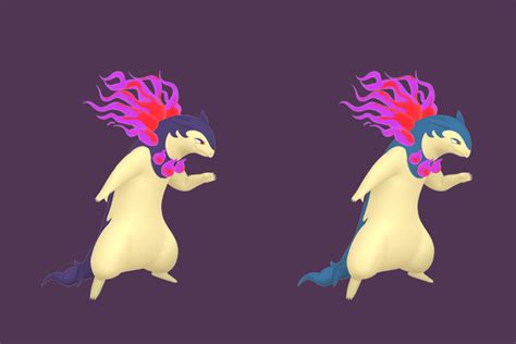 Hisuian Typhlosion shiny comparison : r/TheSilphRoad