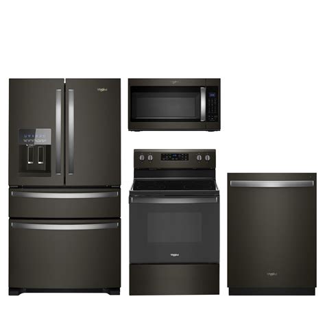 Whirlpool Black stainless steel Kitchen Appliance Packages at Lowes.com