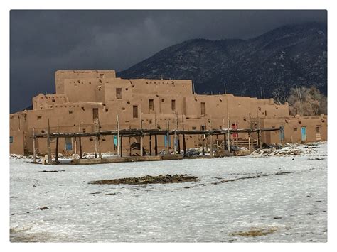 Taos Pueblo New Mexico Winter Snow ttt28f | by Dallas Photoworks New Mexico Vacation, Taos ...