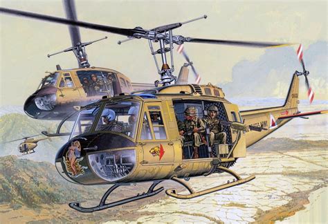 transpress nz: Huey gunships in the Vietnam War art