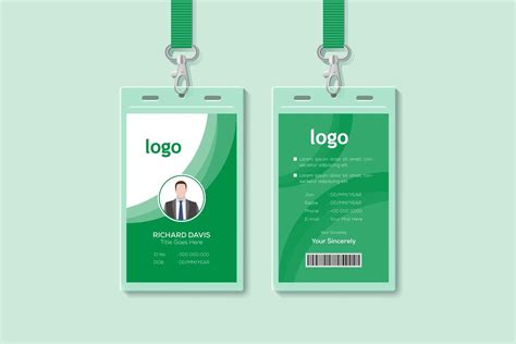 Employee ID Card Template in 2020 | Employee id card, Id card template, Card template