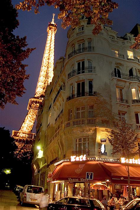 Cafe Near Eiffel Tower Photograph by Carl Purcell