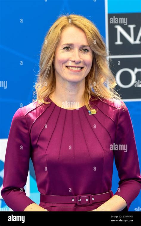 Estonia – Prime Minister Kaja Kallas during NATO SUMMIT 2021 in Brussels, Belgium. (Photo by ...