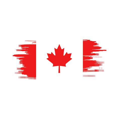 Canada Flag Brush Stroke Vector, Canada Flag Brush, Canada Flag, Flag ...