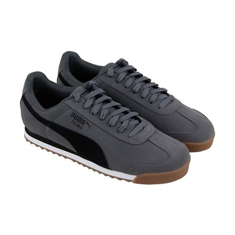 Puma Roma Smooth Nubuck 36845501 Mens Gray Low Top Lifestyle Sneakers ...