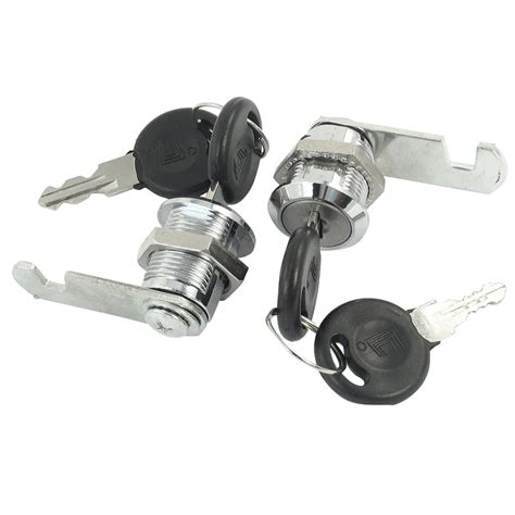 2 Pcs Tool Box Cabinet Locking 19mm Dia Thread Cylinder Cam Lock + Keys ...