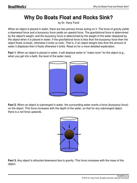 Why Do Boats Float and Rocks Sink? | PDF | Buoyancy | Weight